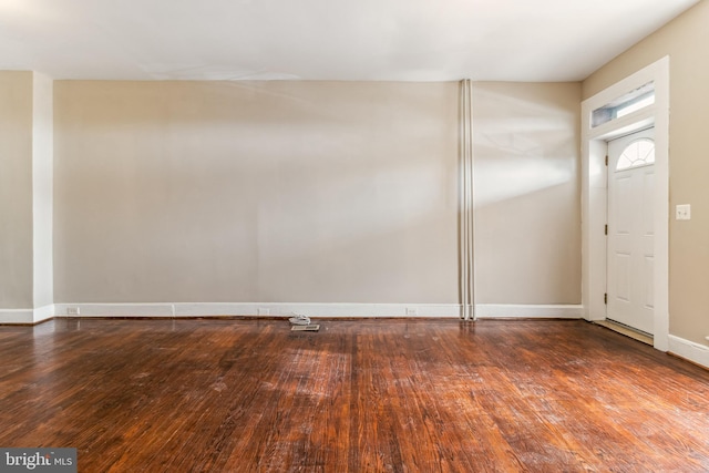 foyer entrance featuring wood-type flooring