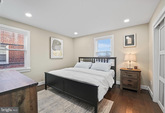 bedroom featuring hardwood / wood-style floors