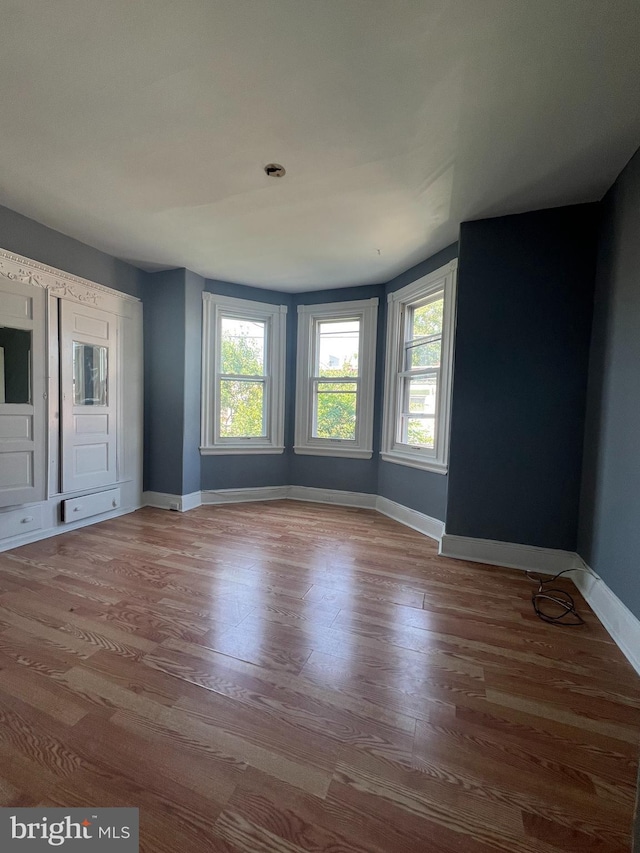 empty room featuring light wood-type flooring