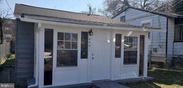 view of doorway to property