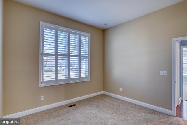 view of carpeted empty room