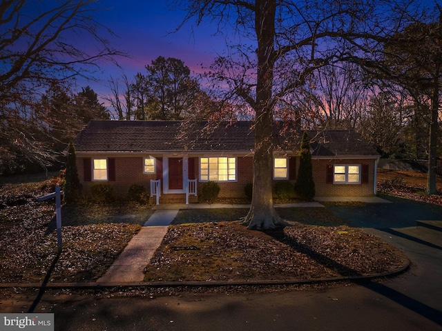 view of ranch-style home