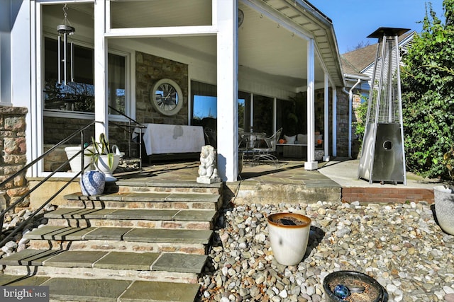 view of patio with a porch