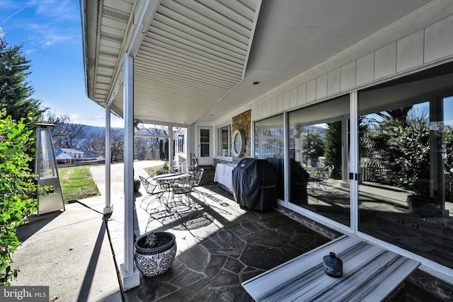 view of patio / terrace featuring a grill