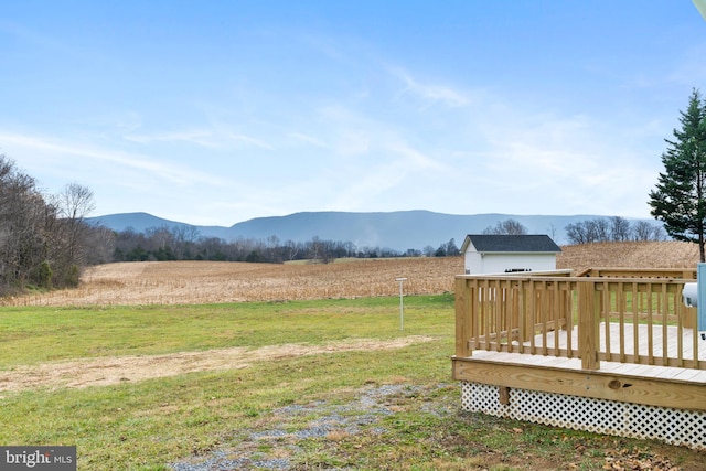 mountain view with a rural view