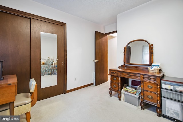 view of carpeted home office