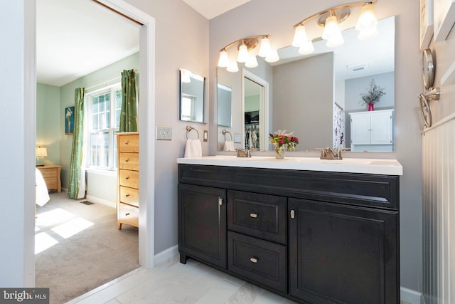 bathroom with vanity