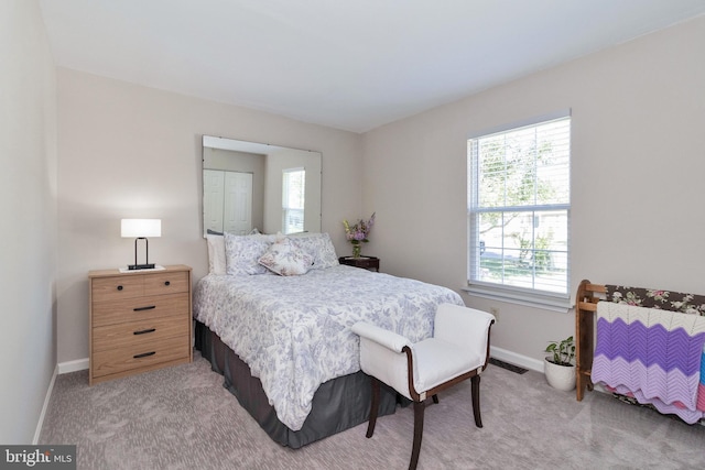 view of carpeted bedroom