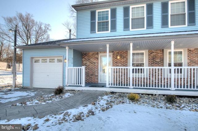 view of property featuring a garage