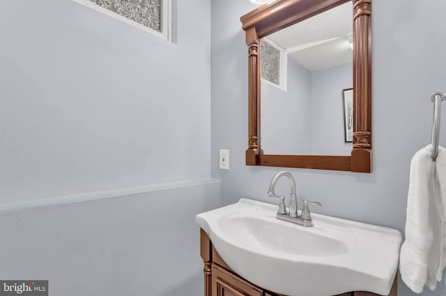 bathroom with vanity and a wealth of natural light