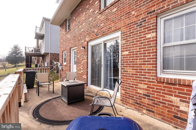 view of patio / terrace with a wooden deck