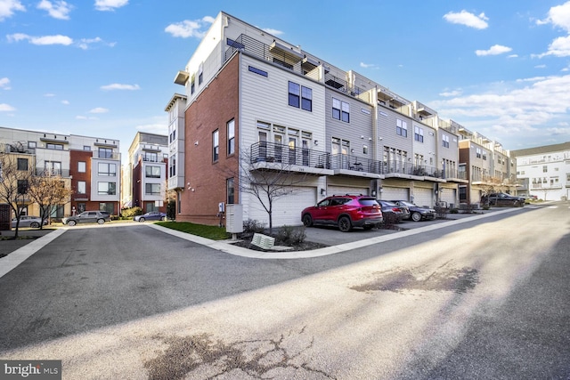 view of property featuring a garage