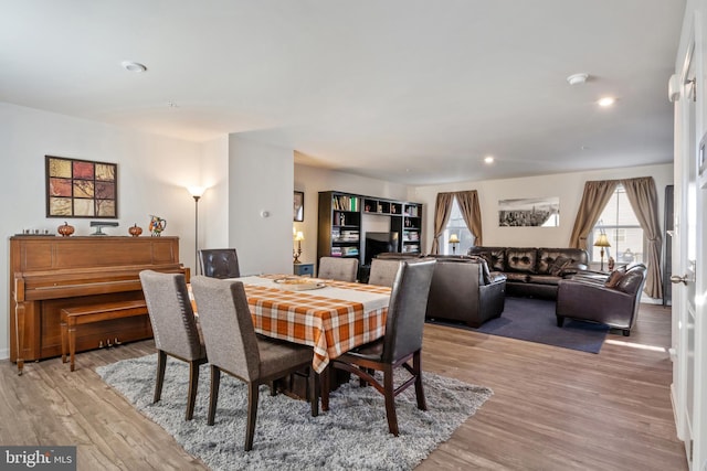 dining room featuring light wood-type flooring