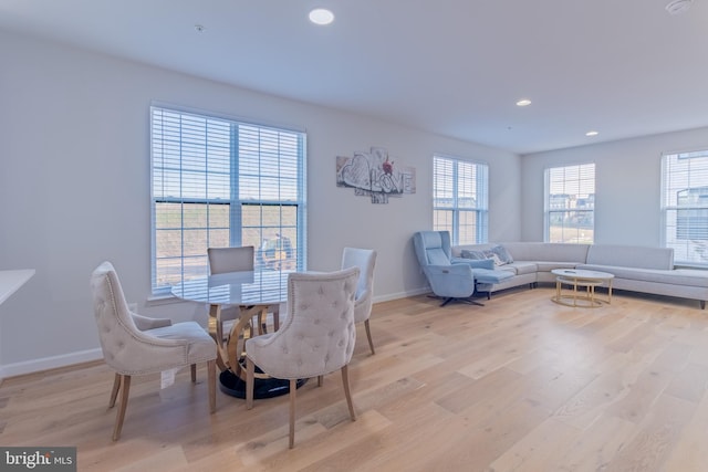 dining room featuring light wood-type flooring