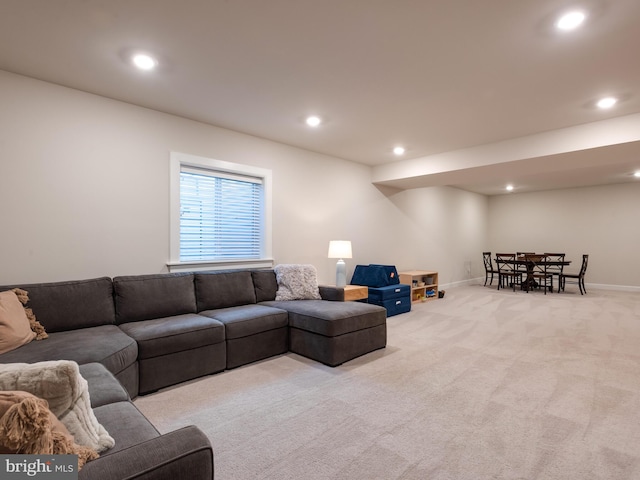 view of carpeted living room