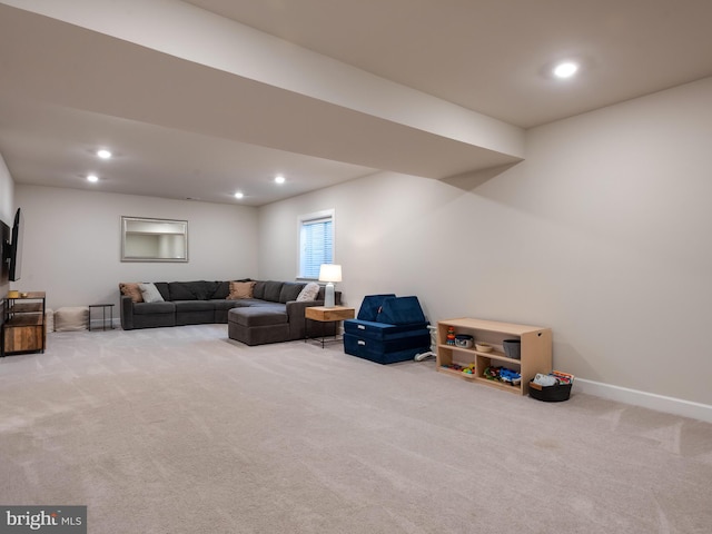 view of carpeted living room