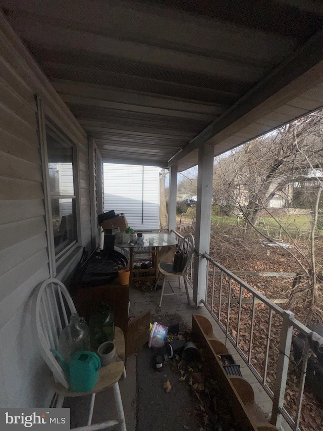 view of patio with a porch