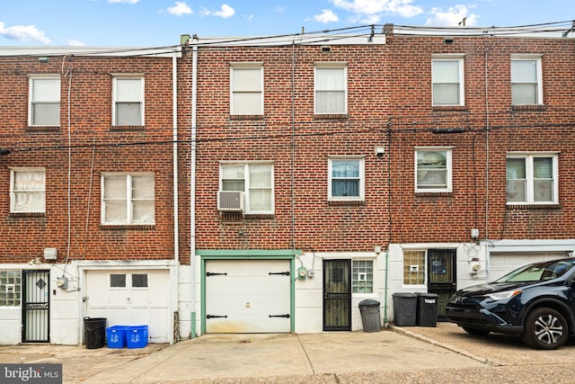 view of building exterior featuring a garage