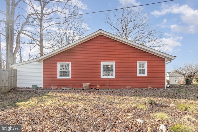 view of side of property