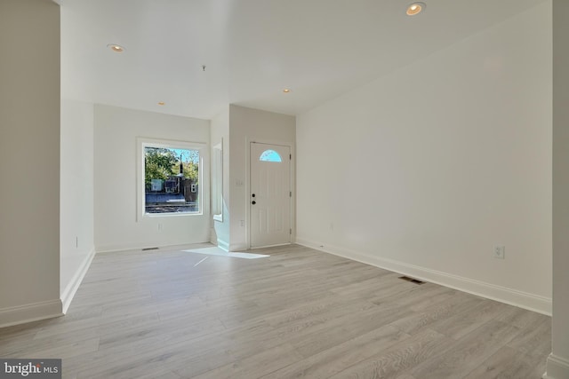 foyer featuring light hardwood / wood-style flooring