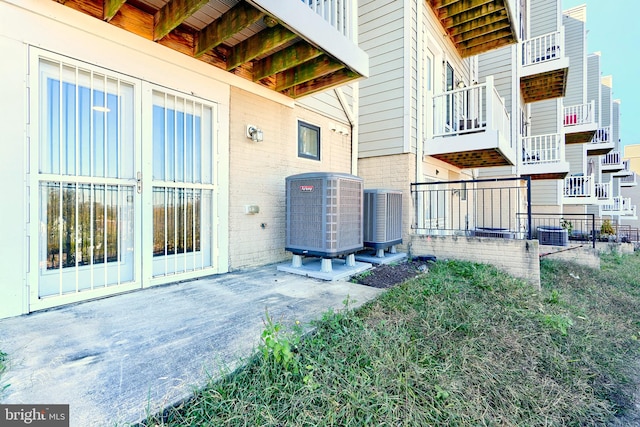 view of patio / terrace with central AC