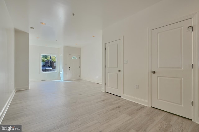 empty room featuring light hardwood / wood-style floors