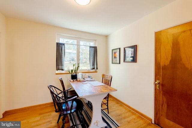 office featuring light hardwood / wood-style floors