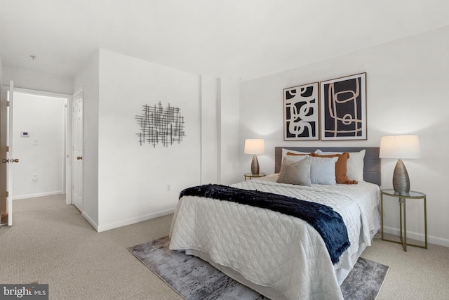 bedroom with carpet floors