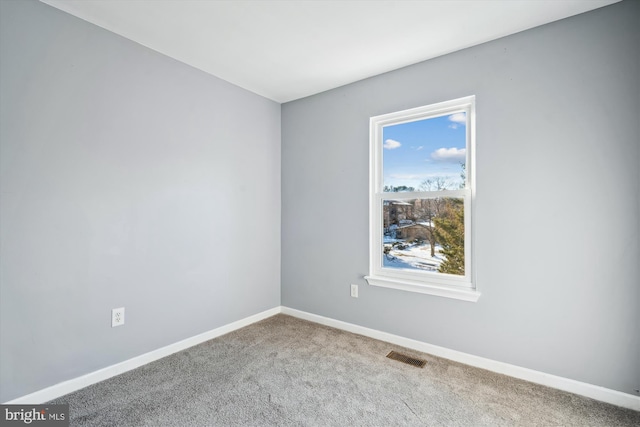 view of carpeted empty room