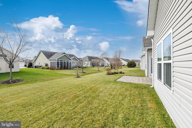 view of yard with a patio area