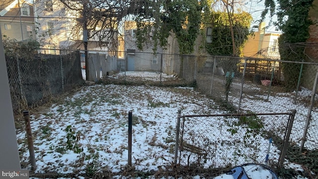 view of snowy yard