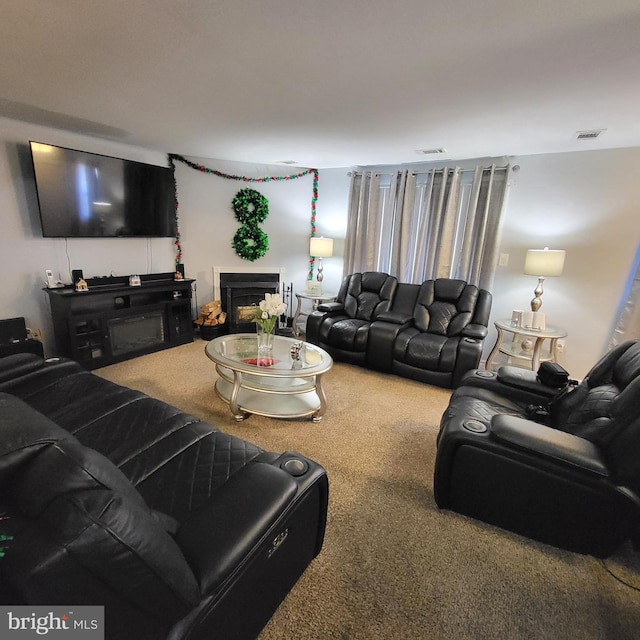 view of carpeted living room