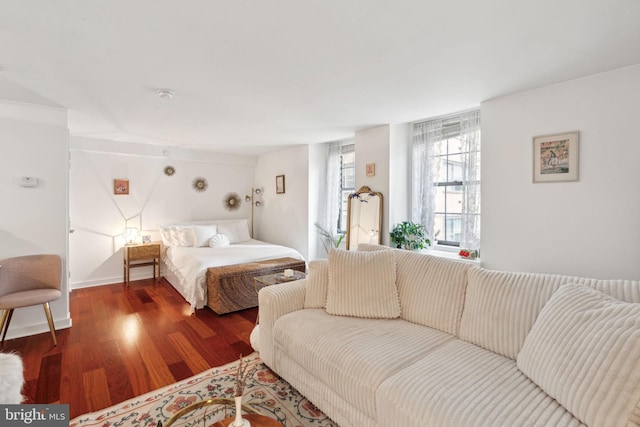 bedroom featuring hardwood / wood-style flooring