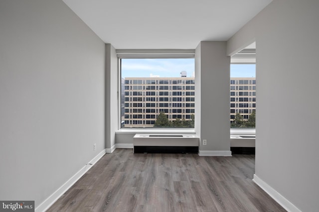 empty room featuring hardwood / wood-style floors