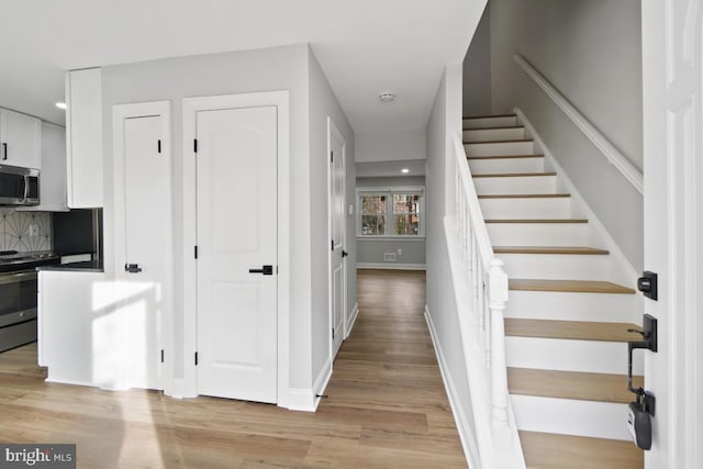 interior space with light wood-type flooring