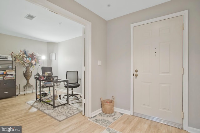 entryway featuring light wood-type flooring