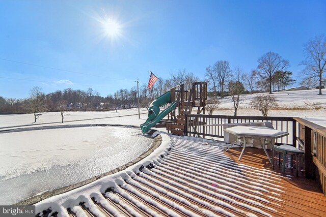 exterior space featuring a playground