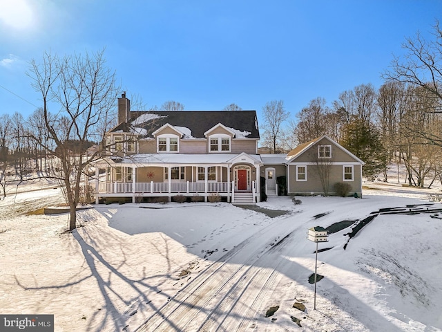 view of front of home with a porch