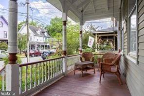 exterior space with covered porch