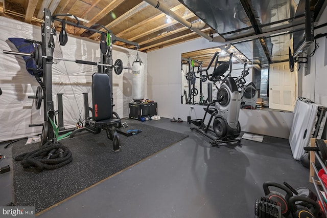 view of workout area