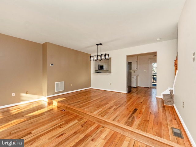 interior space featuring light hardwood / wood-style floors