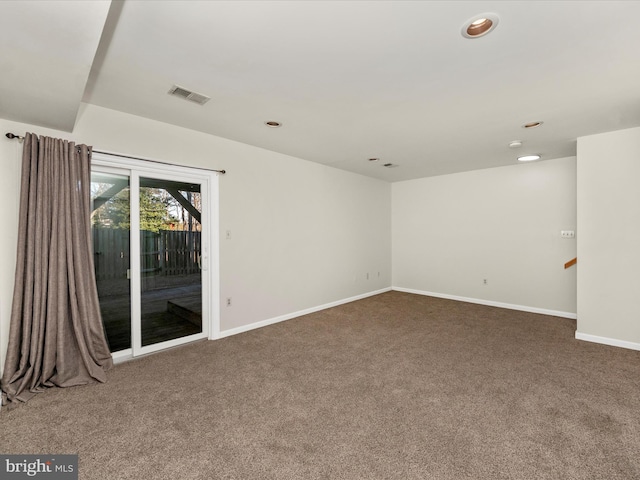 view of carpeted spare room