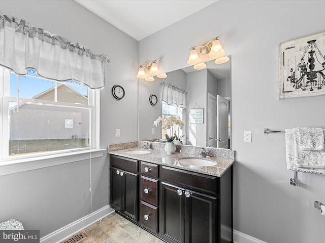 bathroom with vanity