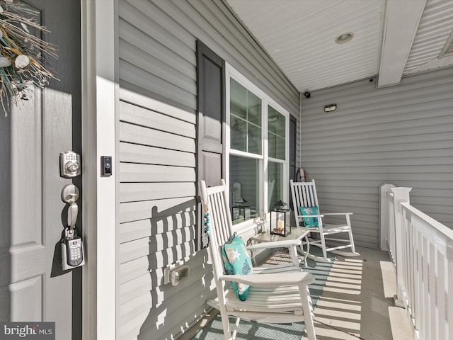 exterior space featuring covered porch