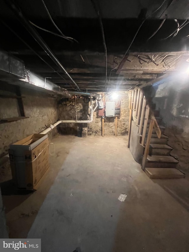 view of basement