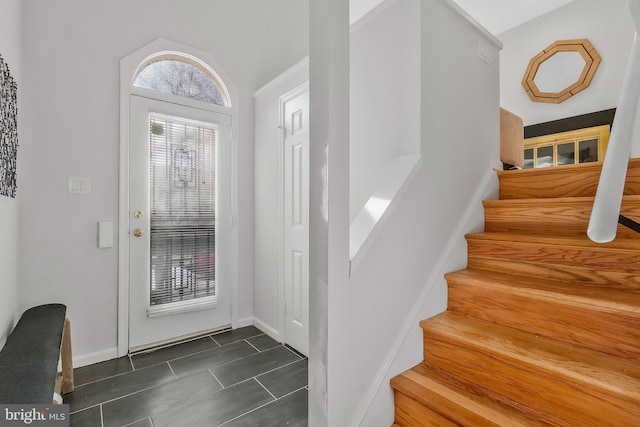 view of tiled foyer