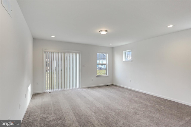 view of carpeted empty room