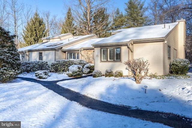 view of snowy exterior