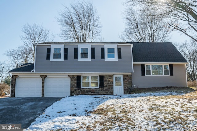 tri-level home with a garage