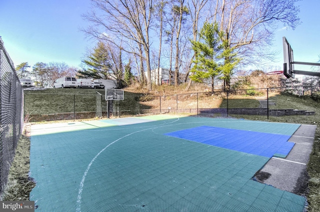 view of basketball court